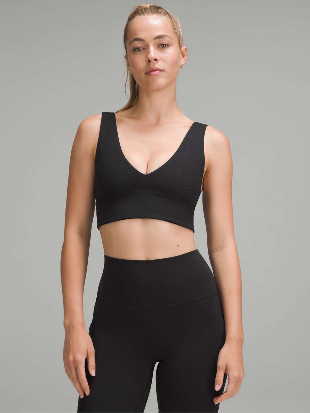 LULULEMON Align V-Neck Bra C/D Black